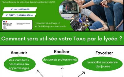 Attribuez votre taxe au lycée Pierre Boulanger