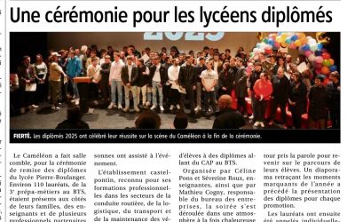 Nos diplômés à l&rsquo;honneur au Caméléon